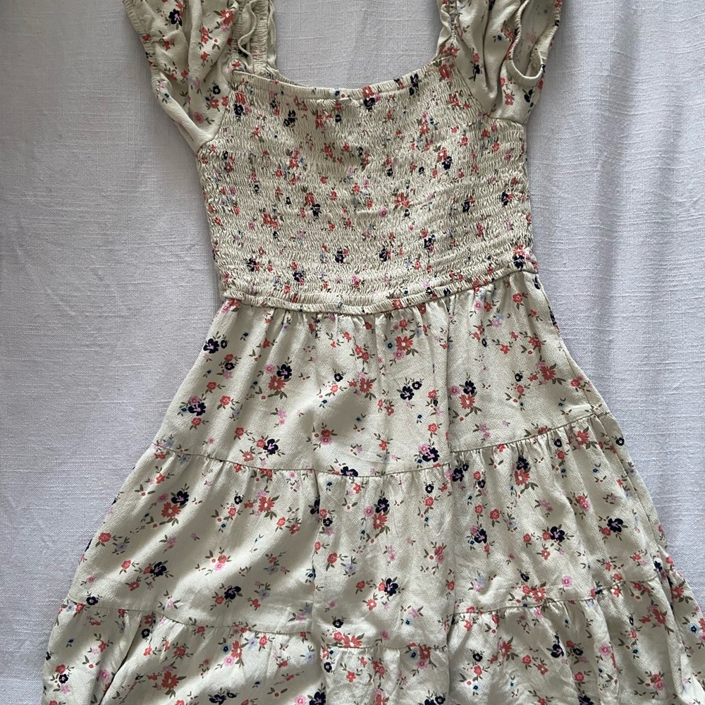 Girls smocked floral dress